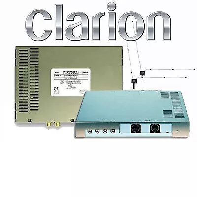 Clarion Car Stereo Analogue TV Tuner Package TTX 7502Z TV Tuner+ ZCA-407 Aerials • £40
