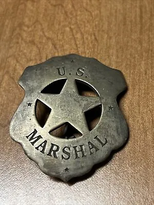 Vintage US Marshall Police Badge Scarce  Original Obsolete Antique • $27