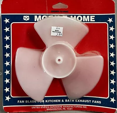 PLASTIC FAN BLADE FOR KITCHEN AND BATHROOM EXHAUST FANS. V-008C Mobile Homes • $7.99