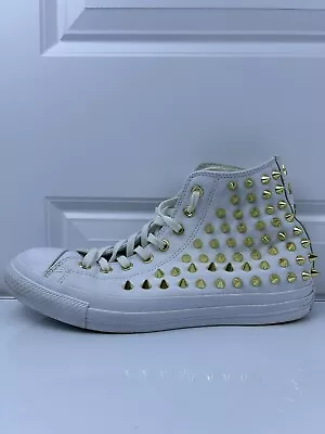 CONVERSE 553018C CTAS Chuck Taylor Gold Studded Spikes Punk Sneakers Size 11 • $71.99