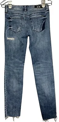 Armani Jeans Women's Super Skinny J02 Low Rise Size 24 Blue Denim • $10