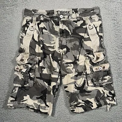 Twoce Cargo Shorts Mens 36 Gray Camouflage Paratrooper Tactical Grunge Skater • $9.99