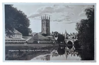 Magdalen College From The River Postcard Oxford Unposted • £2