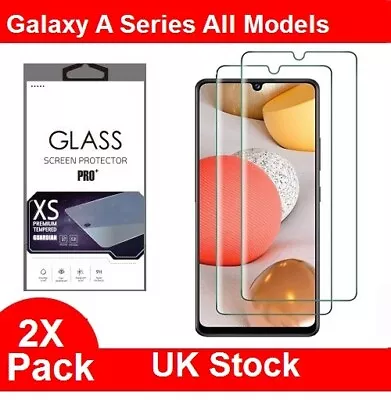 For Samsung Galaxy A02s A12 A32 A42 A52 A41 A51 Tempered Glass Screen Protector • £2.89