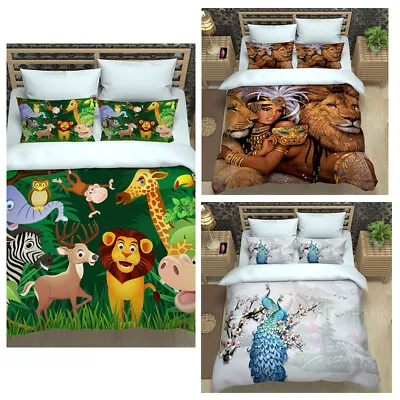 Quilt/Doona/Duvet Cover Set Single/Double/Queen/King Size Bed Pillow Cases • £12.28