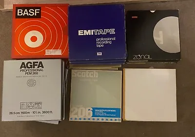 49 X Reel To Reel 10.5 Inch And 7 Inch Audio Tapes - Used - Good Condition • £55