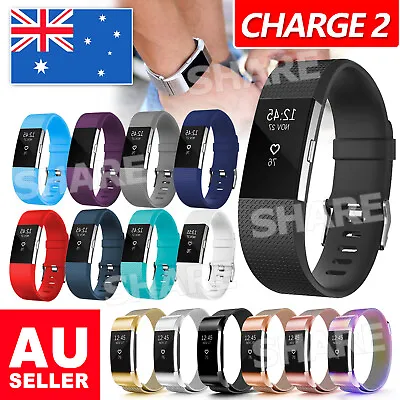 $7.95 • Buy Sports Watch Band Strap For Fitbit Charge 2 Silicone Bracelet Smart Wristbands