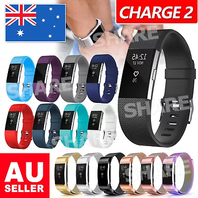 Sports Watch Band Strap For Fitbit Charge 2 Silicone Bracelet Smart Wristbands • $9.95