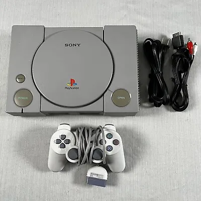 $34.90 • Buy Sony Playstation 1 PS1 PSX SCPH-5501 Original Video Game Console Complete Bundle