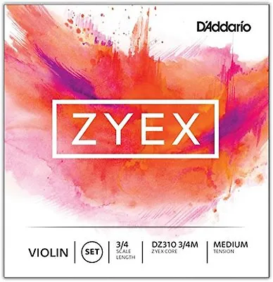 D'Addario Zyex Violin String Set 3/4 Scale Medium Tension • $59.99