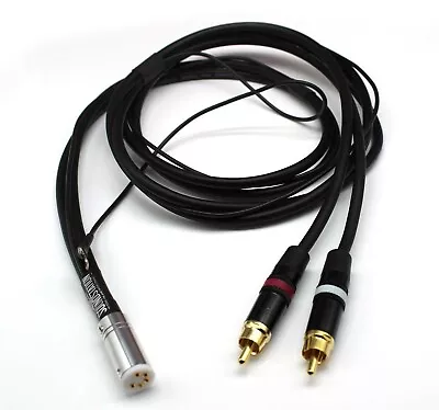 Tonearm Cable Van Damme Interconnect 1m Silver Plated OFC Din-RCA SME JELCO • £36.50