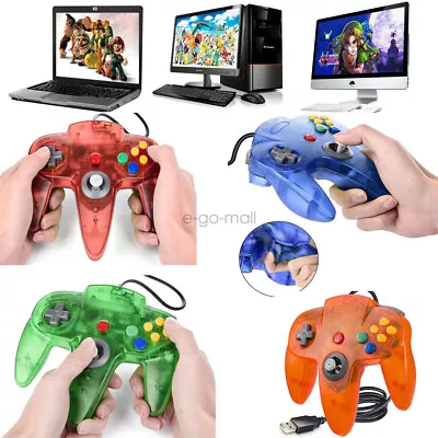 Wired USB N64 Controller PC Remote Joystick For Windows MAC System Raspberry Pi • $15.33