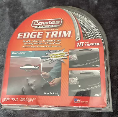 Cowles T5605 Chrome U Channel Edge Trim 18' For Cars Trucks Boats RVs  SUVs • $12