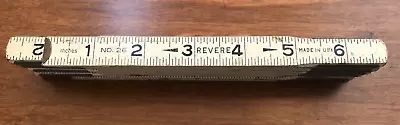 Vintage REVERE Wooden Ruler No. 26 Folding Made In The USA  6 Ft  - 72    White • $10