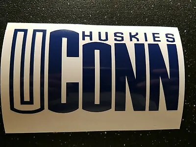 UConn Connecticut University Huskies Logo Vinyl Decal (Navy Blue) - NCAA • $2.99