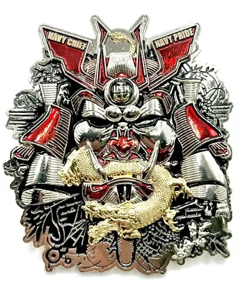 Rare Large U.S. SEVENTH FLEET Chiefs Samurai. USN Navy CPO Challenge Coin. • $34.99