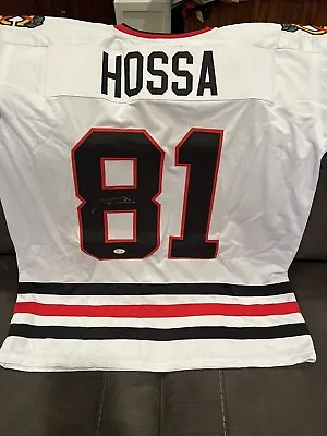 Marian Hossa Autographed Chicago Blackhawks White Jersey (JSA Hologram) • $79.99
