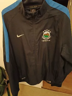 LINFIELD NIKE Football Jacket Black Full Zip Training XL Mens Extra Large • £29.99