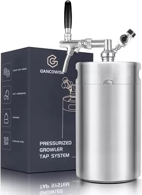 270OZ Mini Keg Growler Pressurized Dispenser System Adjustable Faucet Homebrew • $198.99