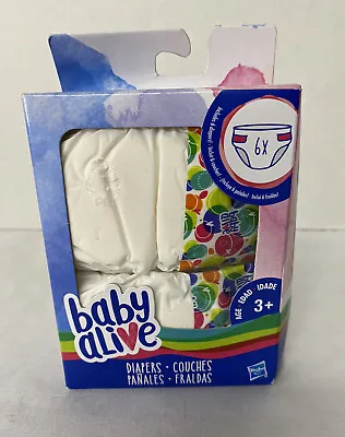 Baby Alive Diapers Single Pack 6pc Doll Changing Play Accessories Supplies • $13.66