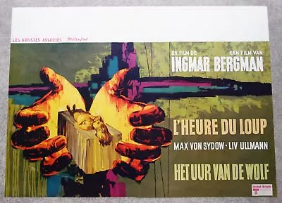 HOUR OF THE WOLF Horror Ingmar Bergman Original Belgian Movie Poster '68 • $59