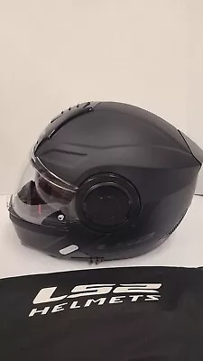 Open Box LS2 Horizon Modular Motorcycle Helmet Matte Black 2XL #82 • $125