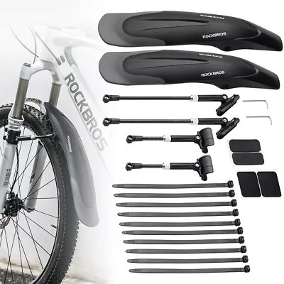 ROCKBROS Bike Fender 26-29'' MTB Bike Quick Release Mudguard Aluminum Alloy Rod • $23.09