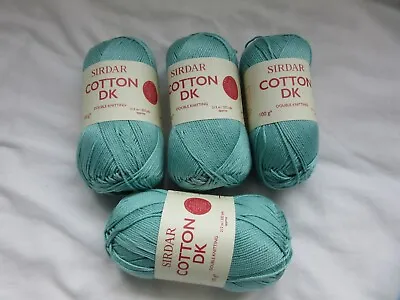 Sirdar Cotton DK Yarn Knitting Wool Sage Green 400g (4 X 100g) : 100% Cotton • £23.95
