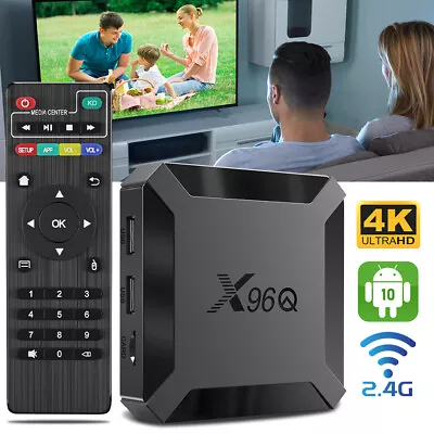 Android 10.0 TV Box X96Q Quad Core HD 4K Media Stream Player Mini PC 2.4G WiFi • $14.99