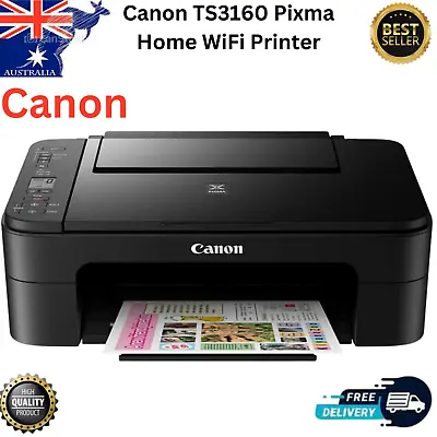 $110 • Buy Printer Canon Pixma TS3160 Wireless Scanner Copier Student Home Office WIFI Ink