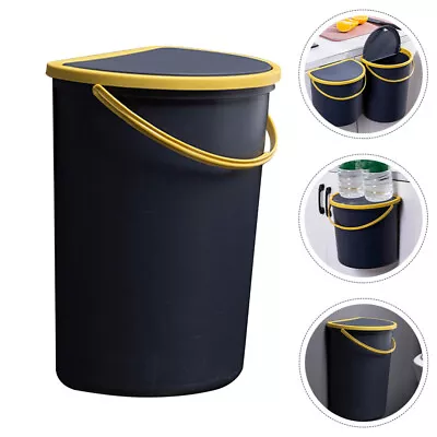 Kitchen Hanging Trash Can With Lid Under Sink Compost Bin-QH • £13.99