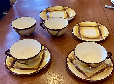 Vernonware Organdie 8 Piece Lot 7.5” 6.25 “ Plate Two 6.25” Saucers 4 Cups • $20