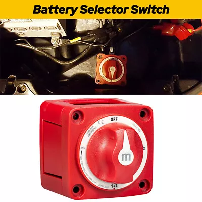 600A Dual Battery Selector Switch 4 Position 1-2-Both-Off For Marine Boat Truck • $24.99