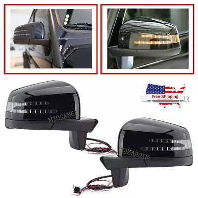 Black Car Side Door Mirrors Assembly For Mercedes Benz G Class G500 G55 G63 W463 • $178.08