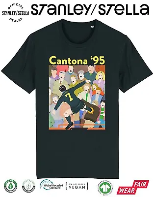 CANTONA 95 Mens Football T-Shirt Kung Fu Kick Man Utd Legend France King Eric • £8.99