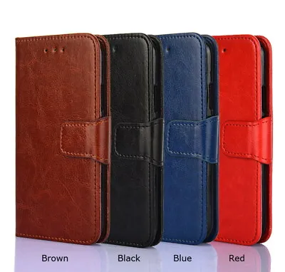 Genuine Leather Case For LG Phone Card Pocket Premium Q6 Q7 K8 K52 W10 G5 Plus • £8.69