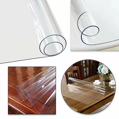 £9.29 • Buy New Transparent Crystal Clear Plastic Waterproof Pvc  Table Cloth Protector