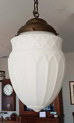 Antique Large Architectural Pendant Hanging Light Fixture Vintage Accessories • $125