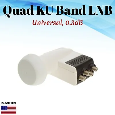 Universal Quad KU Band LNB LNBF 0.3dB FTA Linear Satellite Dish 4 Ports HD Ready • $19.99