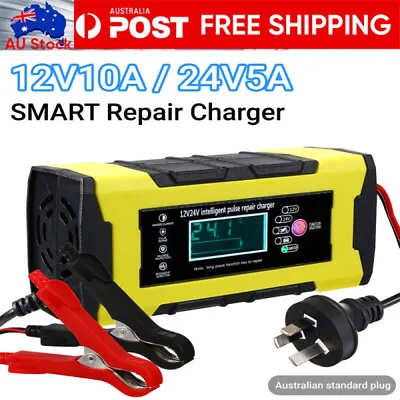 12V 10A Car Battery Charger LCD Automatic Smart Boat Caravan Motorcycle Truck AU • $30.99