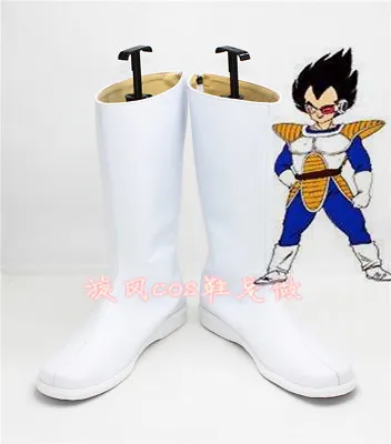 Anime Cosplay Z Vegeta White Long Boots Halloween Cosplay Shoes Boots • $47.80