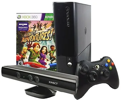 Microsoft Xbox 360 Slim E 4GB Bundle | Console Controller Cords Kinect + Game • $139.99