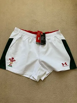  Under Armour WRU Match Issue Airvent  Welsh Rugby Away Shorts -BNWT-Rare • £22.99