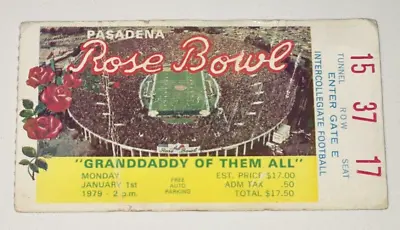1/1/79 1979 Rose Bowl Michigan USC College Football NCAA Granddaddy Ticket Stub • $35.69