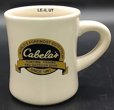 CABELA'S Hunting Fishing Heavy Diner Style Coffee Mug Lehi Utah • $12