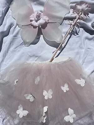 £2 • Buy Monsoon Childrens Girls Dress Up Flower Fairy Wings Tutu Set 3 Years Plus