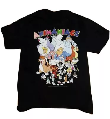 Animaniacs Characters Group Shot Mens Black T Shirt Size Medium Warner Bros TV • $11.50