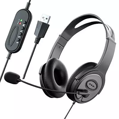 Call Center Headset Stereo Headphones With Noise Cancelling Microphone • £17.15