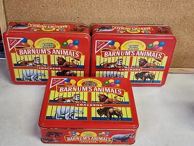 3 Vintage Nabisco Barnum's Animals Crackers Limited Edition 1989 Metal Tins • $0.99