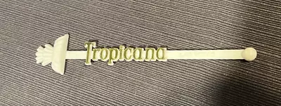 Tropicana Hotel Vintage Swizzle Stick Showing Fountain Las Vegas Nevada Wht/Gold • $2.99